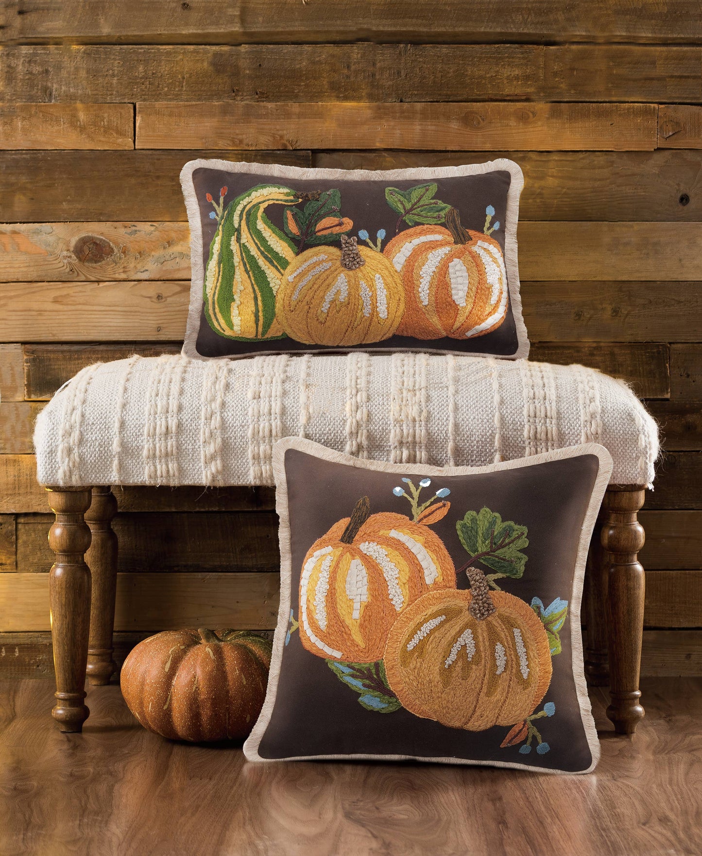 Harvest Brown Pumpkin Duo Pillow