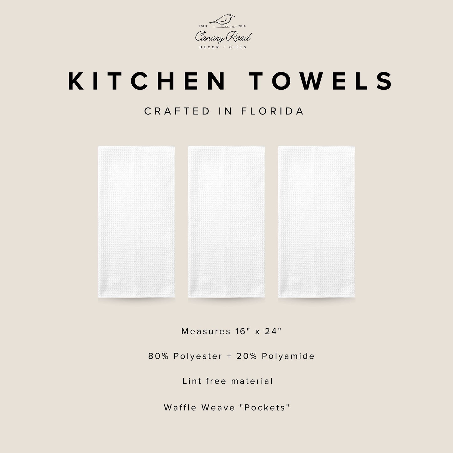 Bright Floral Retro Kitchen Towel