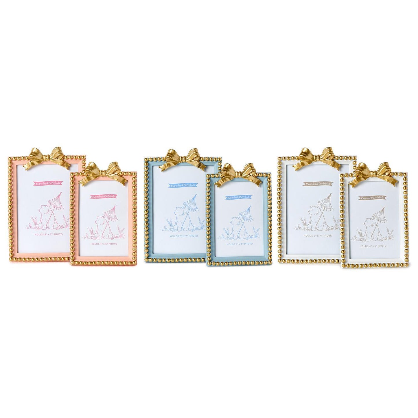 Golden Bow Baby Frame 4x6 (assorted colors)