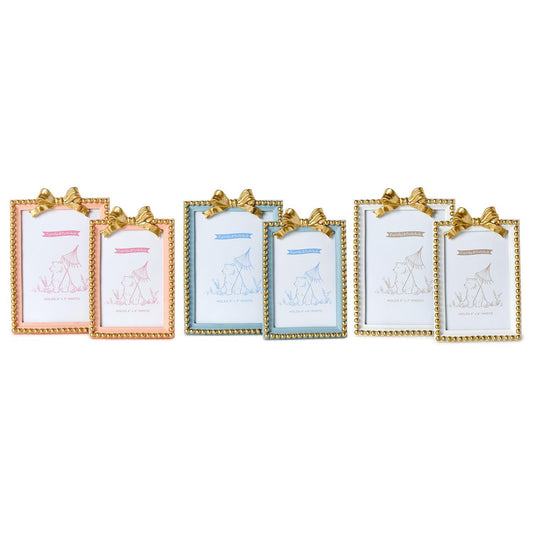 Golden Bow Baby Frame 4x6 (assorted colors)