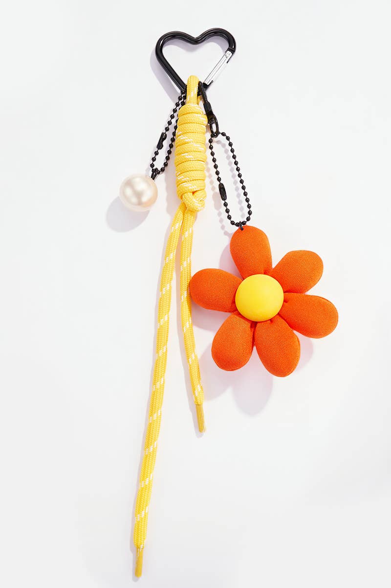 Bag Charm Flower Violet