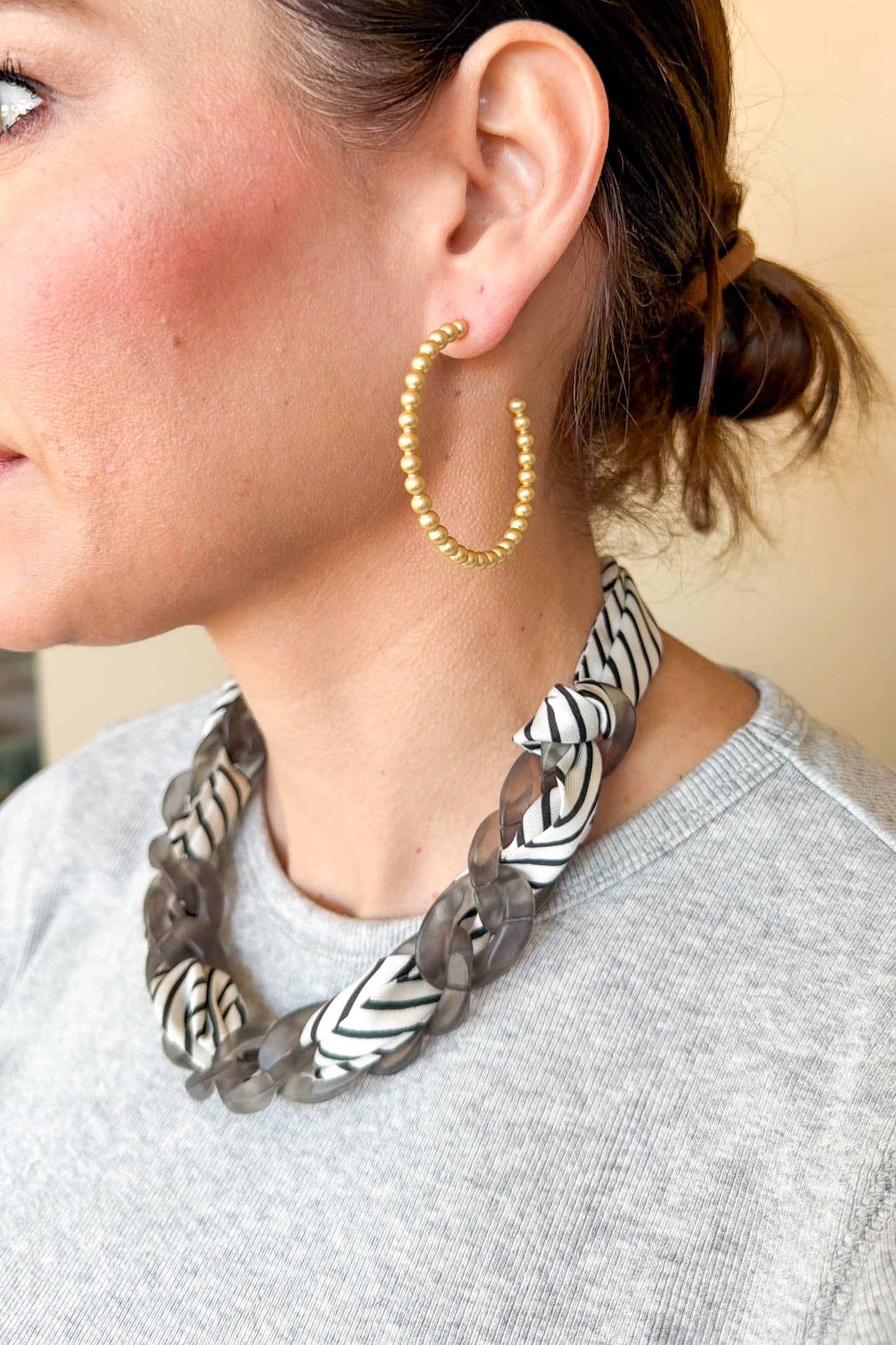 Grace Hoop Earrings- Gold