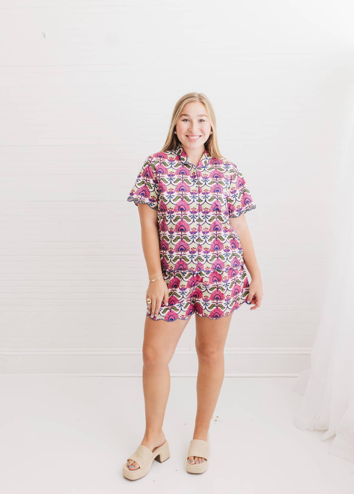 Primrose | Henley Pajama Short Set: XS