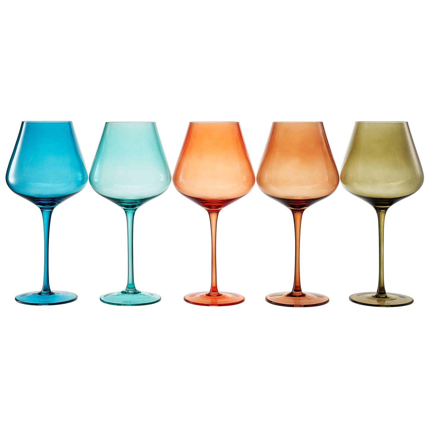Colors of the French Riviera Wine Glasses