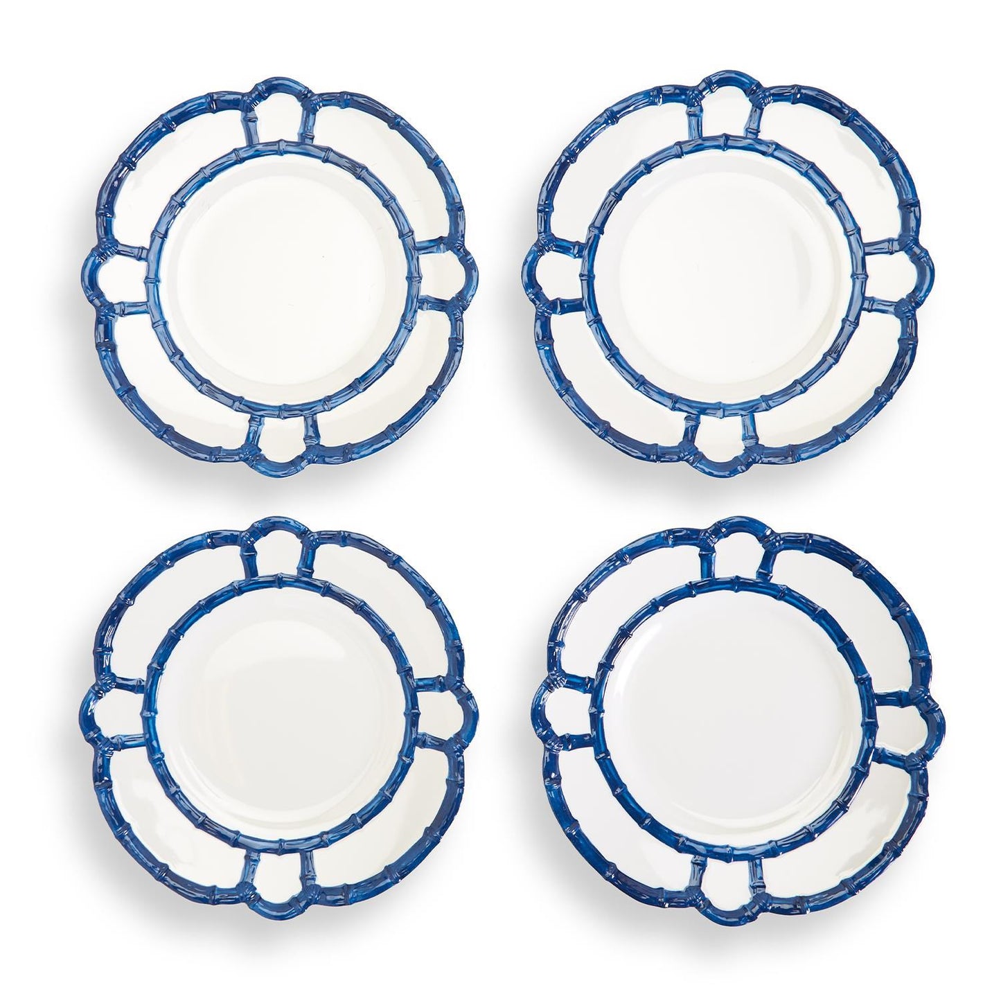 S/4 Navy Blue Bamboo Dinner Plate