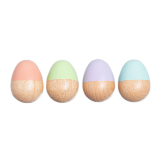 Wooden Egg Shakers Toy, Montessori Baby Musical Sensory Set