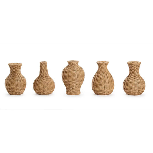 Natural Basket Weave Pattern Vase Assorted