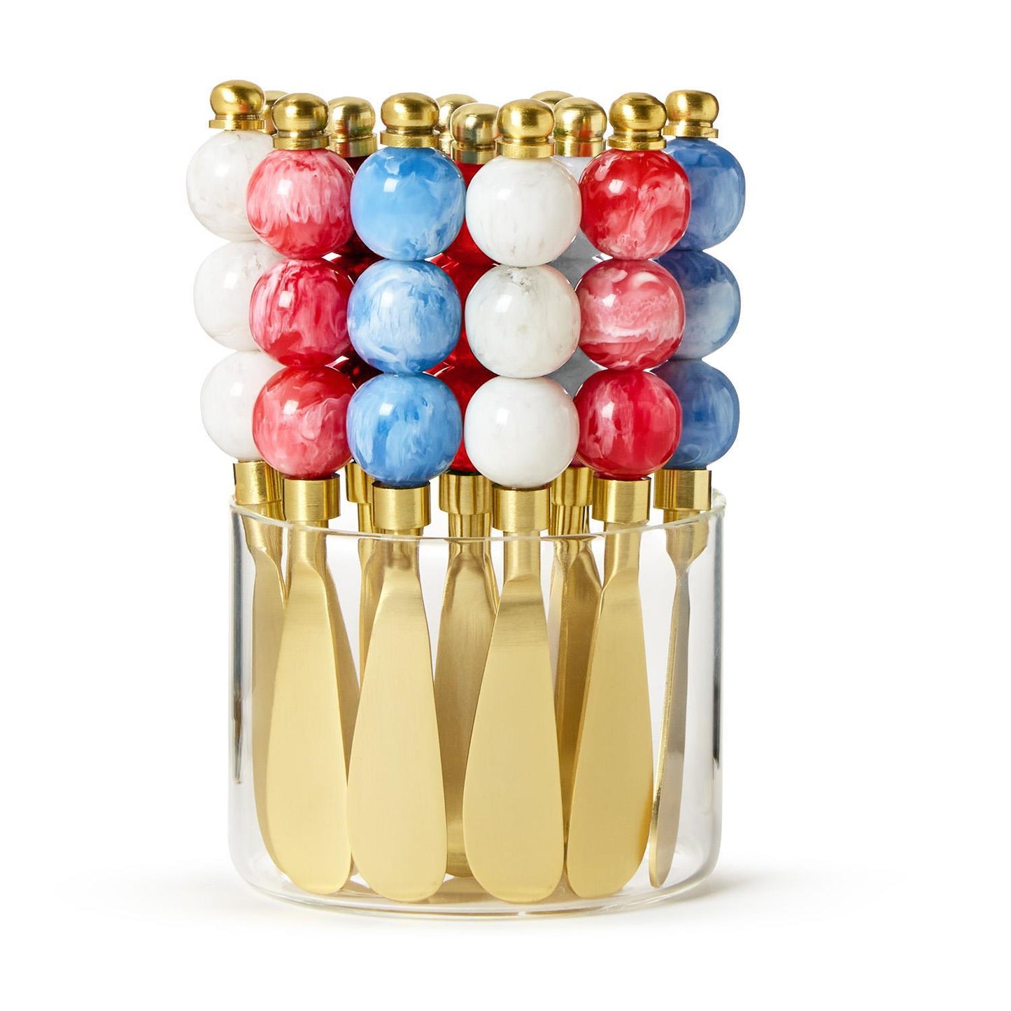 Red, White and Blue Resin Cheese Spreader