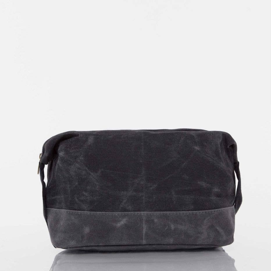 Waxed Dopp Kit: Khaki