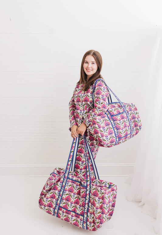 Primrose Luxe | Large Quilted Duffle Bag