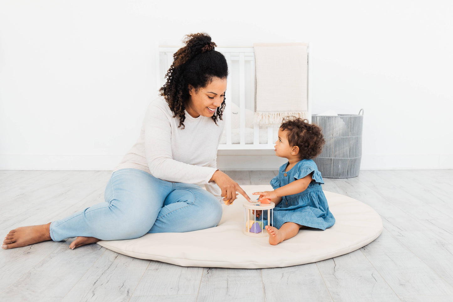Wooden Shape Sorter, Toddlers Montessori Learning Toy