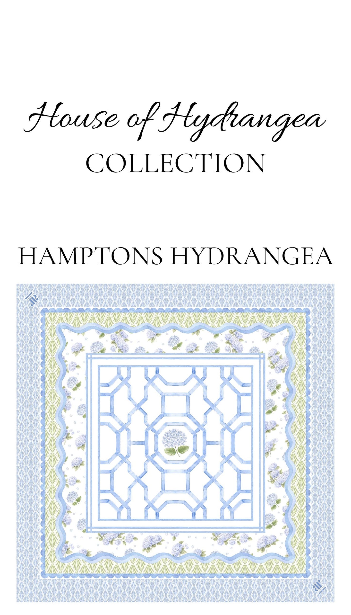 Hamptons Hydrangea Mahjong Mat