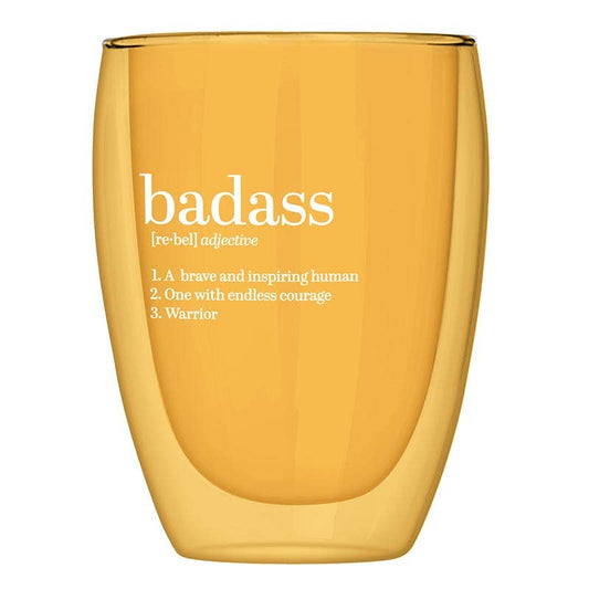 Double-Wall Stemless Glass - Badass