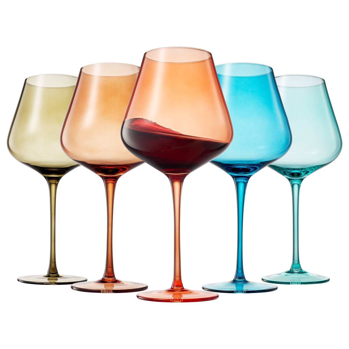 Colors of the French Riviera Wine Glasses