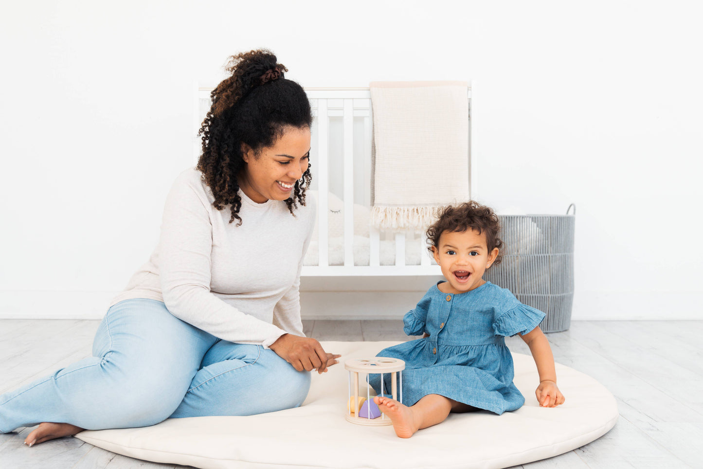 Wooden Shape Sorter, Toddlers Montessori Learning Toy