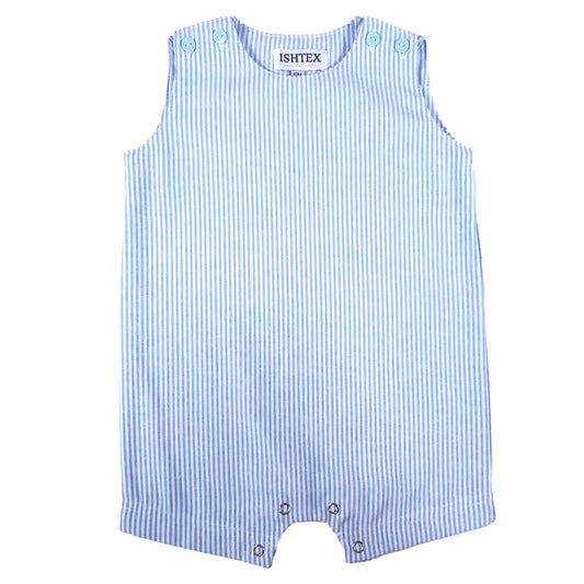 Blue Striped Poplin Jon Jon