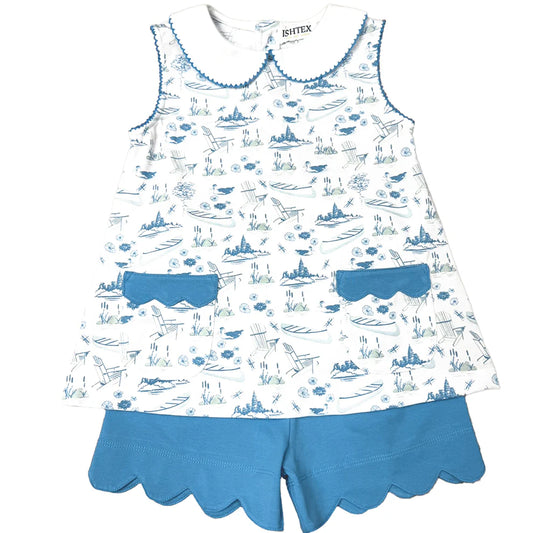 Lake Girl's Short Set