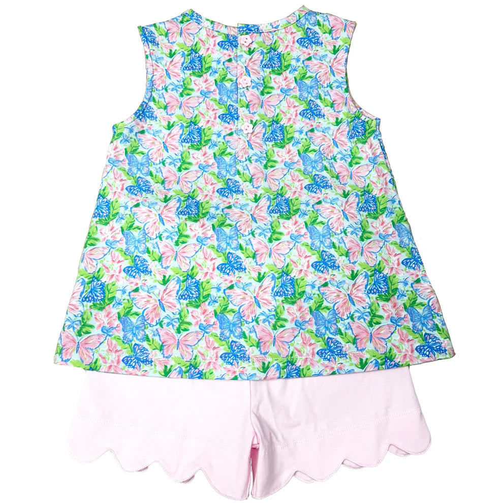 Butterfly Girl's Short Set
