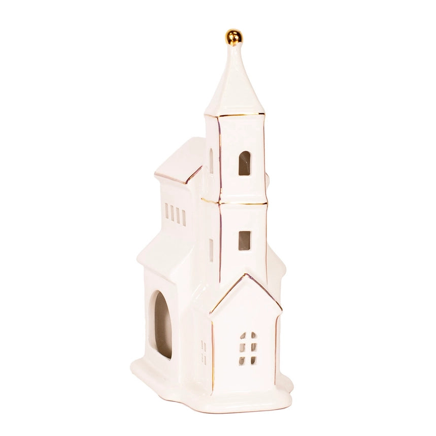 Newington Church Tealight Décor White/Gold