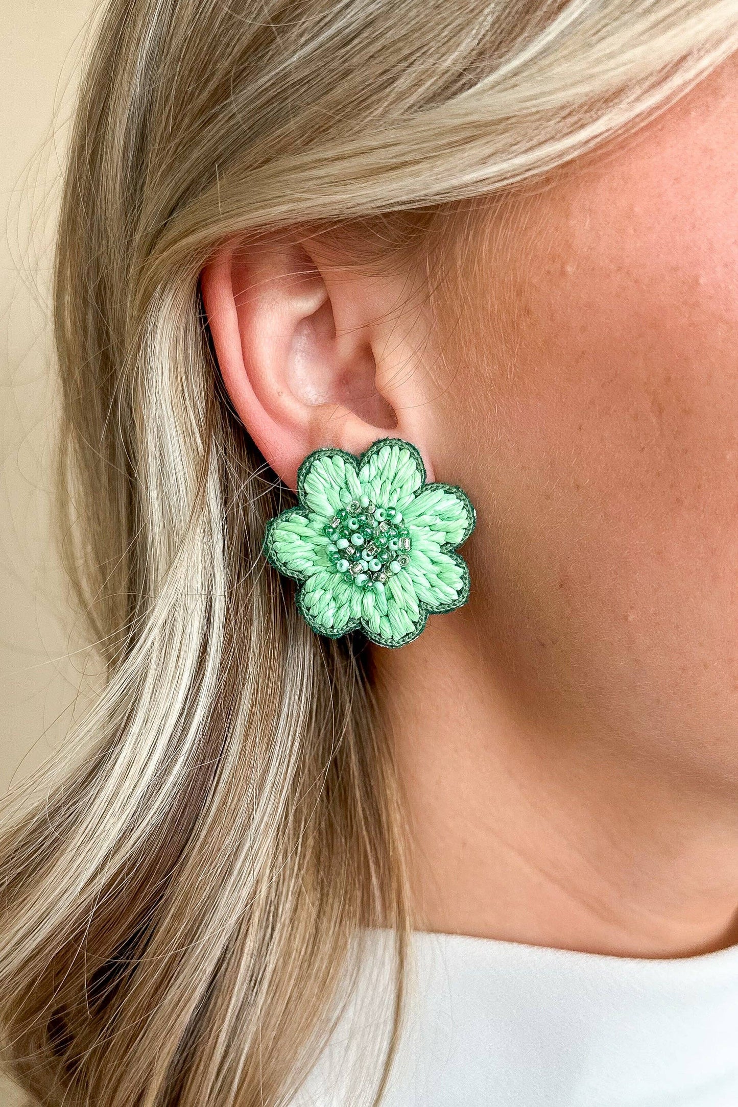 Parker Earrings: Mint