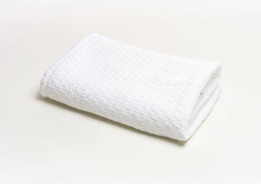 White Blanket Basket Weave with Binding