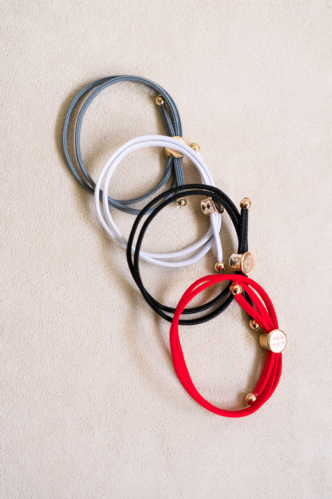 Skinny Hair Tie Set - Red