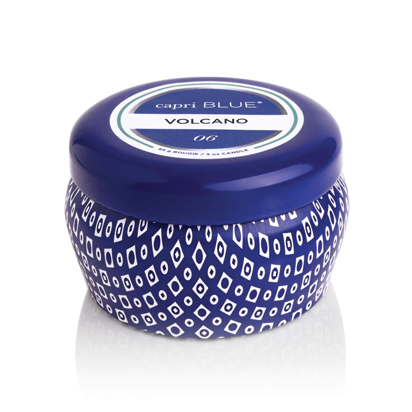3 OZ BLUE CB PRINTED MINI TIN, VOLCANO