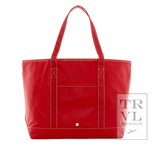 Maxi Tote - Coated Canvas Large Red *New!