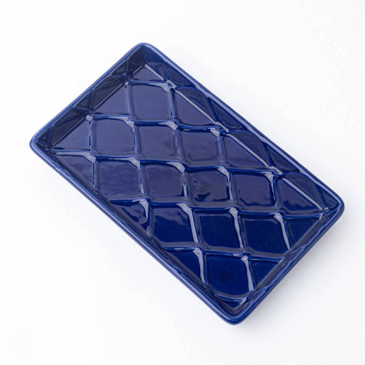 Txtd Guest Towel Tray - Navy