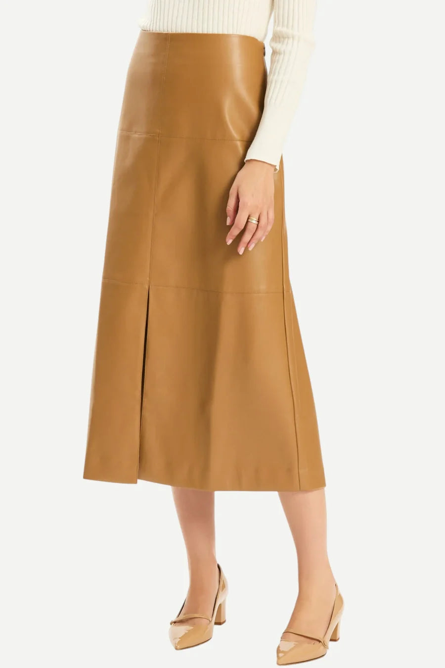 Tyler Boe Phoebe Vegan Skirt, Latte
