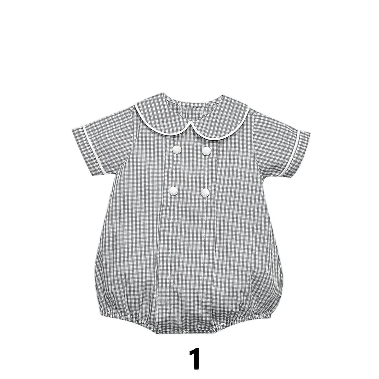 Kennedy Bubble Gray w/ Piping