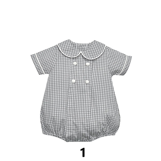 Kennedy Bubble Gray w/ Piping