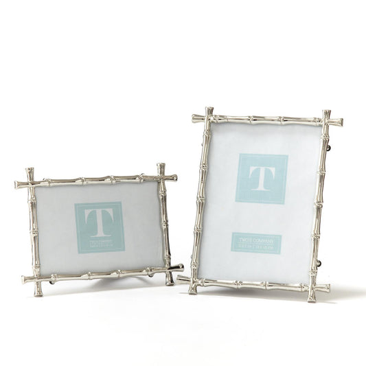 Thin Silver Bamboo Photo Frame 4x6
