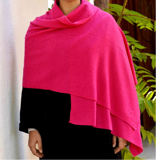 Cashmere Solid Scarf Fuschia