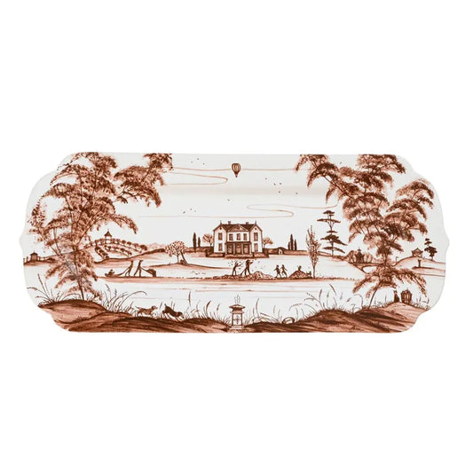 Country Estate Harvest 15" Hostess Tray-Sepia