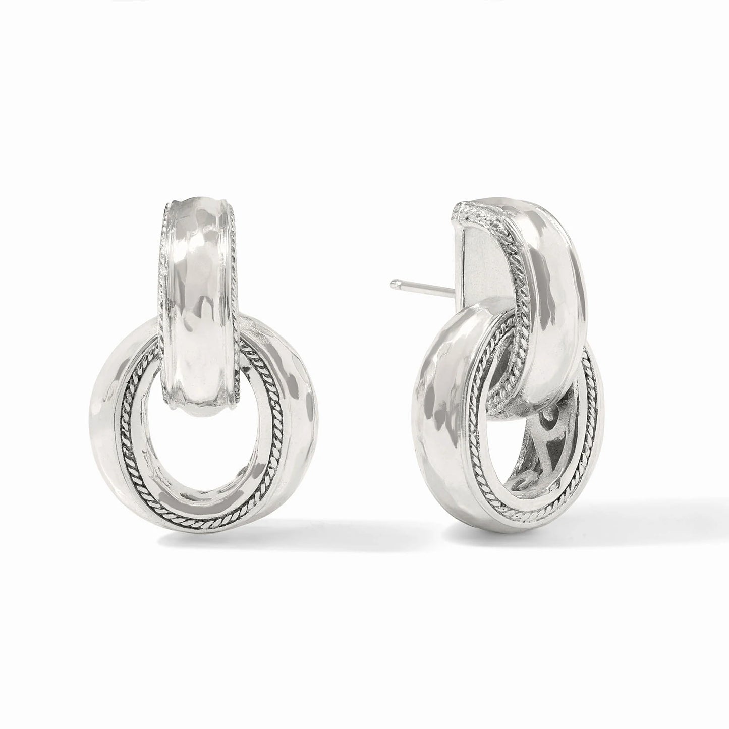 Cannes Doorknocker Earring-Silver-OS