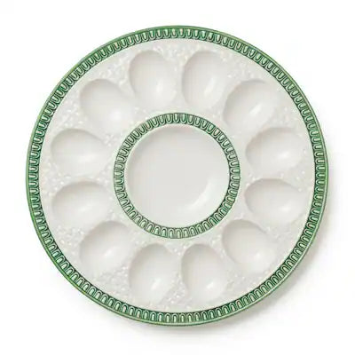 Le Jardin Embossed Rattan Egg Plate