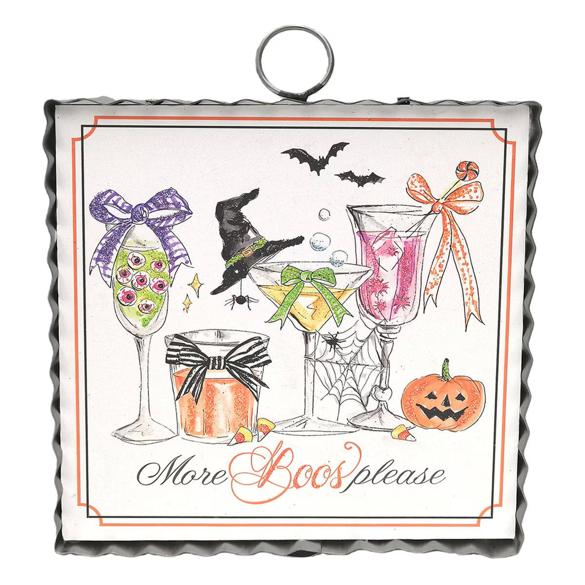 Kitchen Towel- Halloween Cocktails More Boos Please