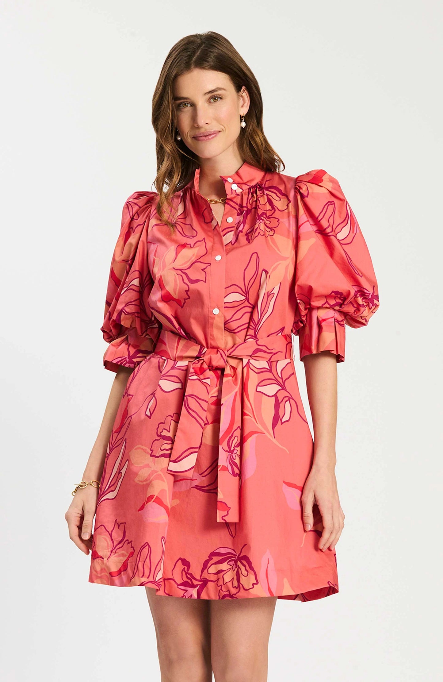 Lydia Peachy Floral Dress