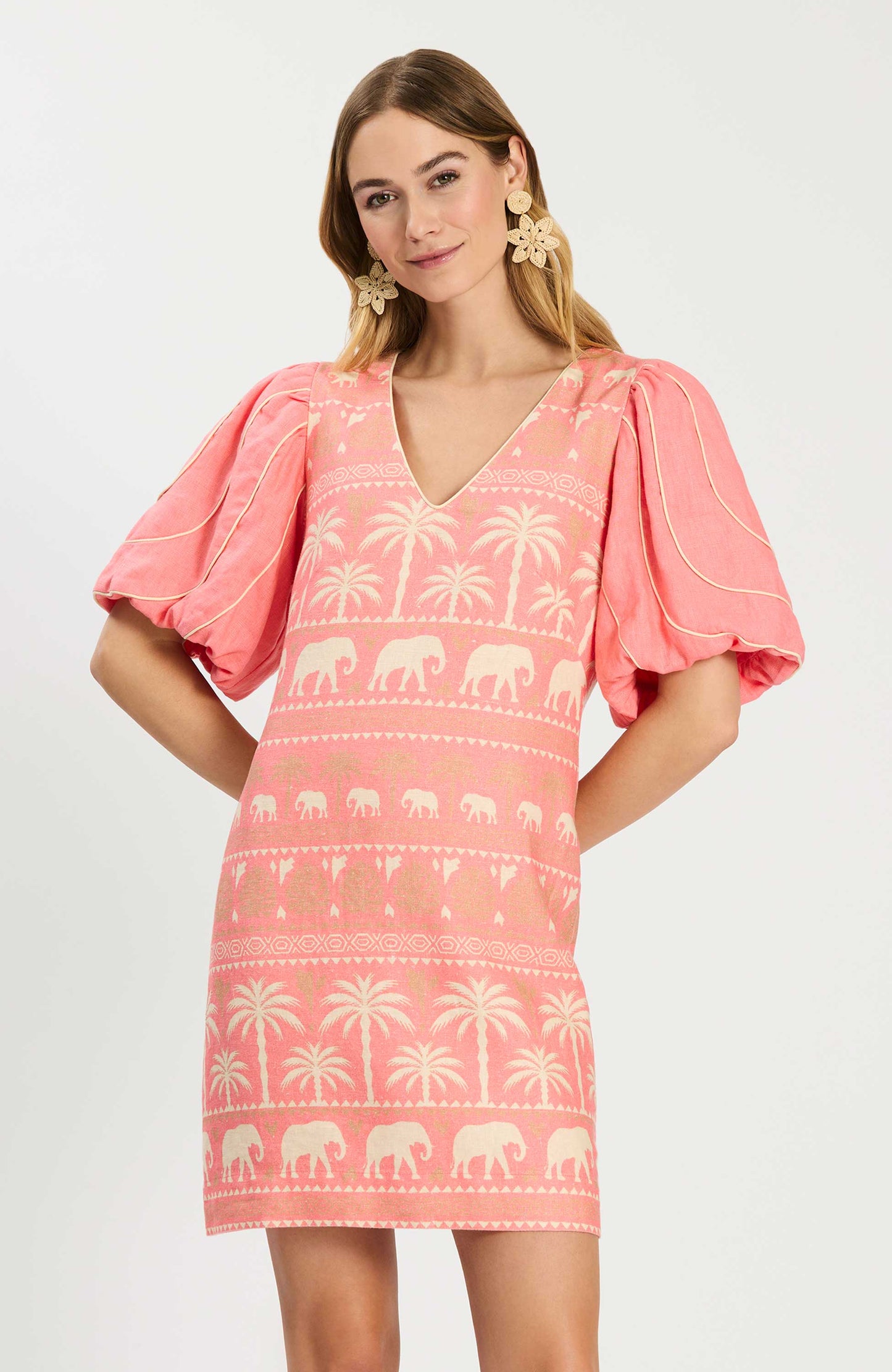 Lexi Linen Tropical Dress