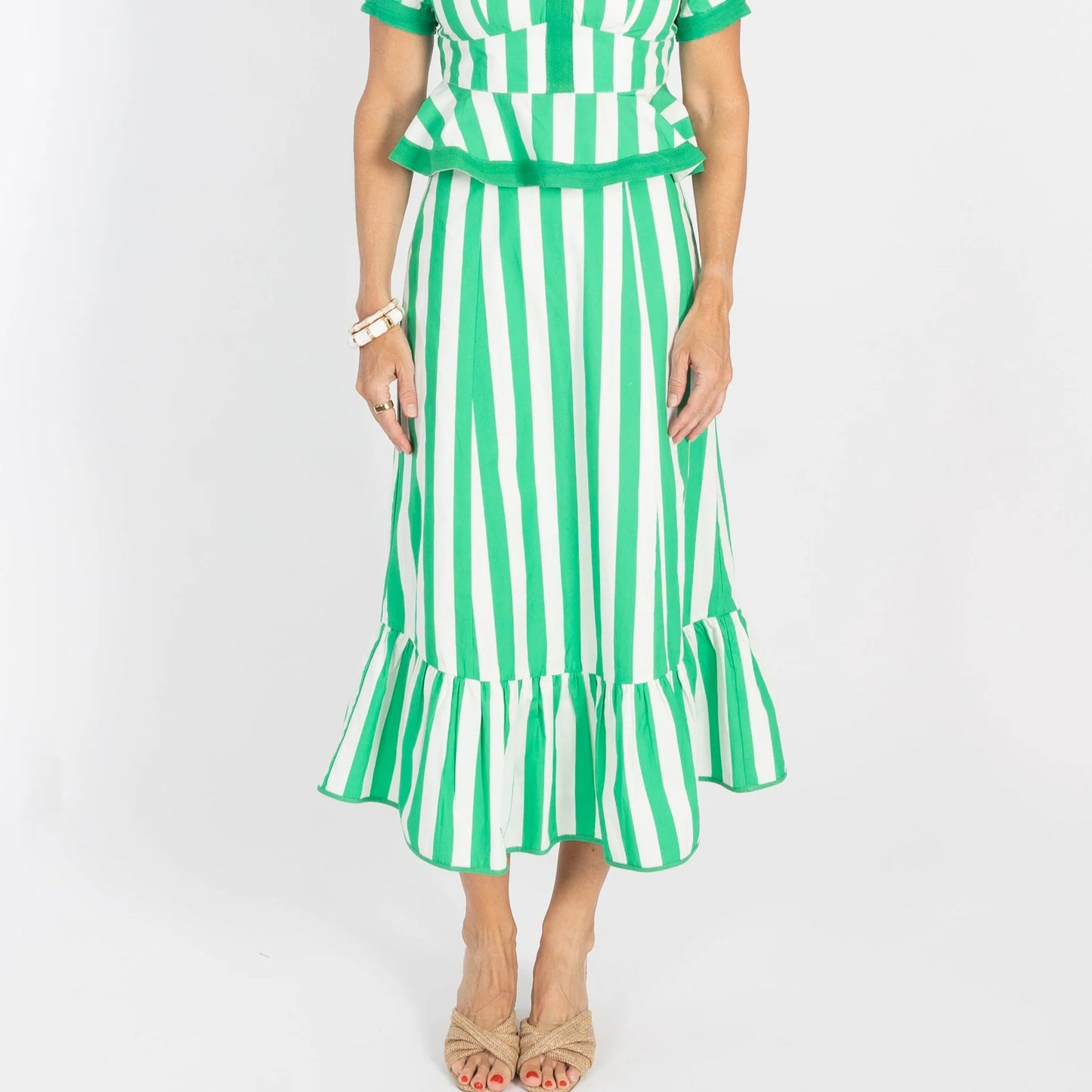 Addie Skirt Green/White