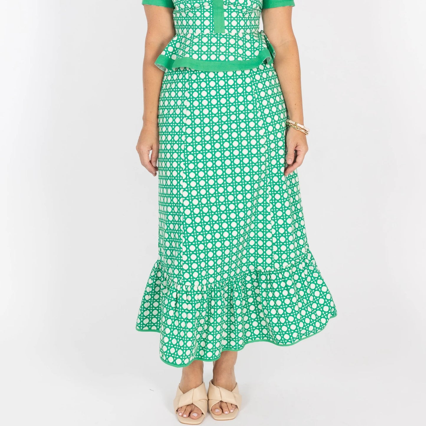 Addie Skirt Green Cane