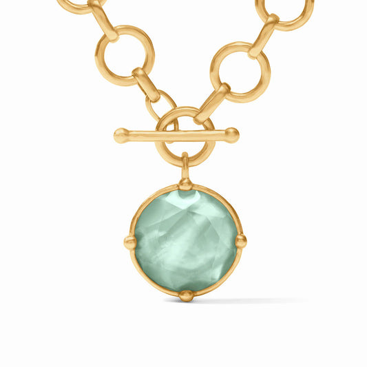 Honeybee Statement Necklace-Aquamarine