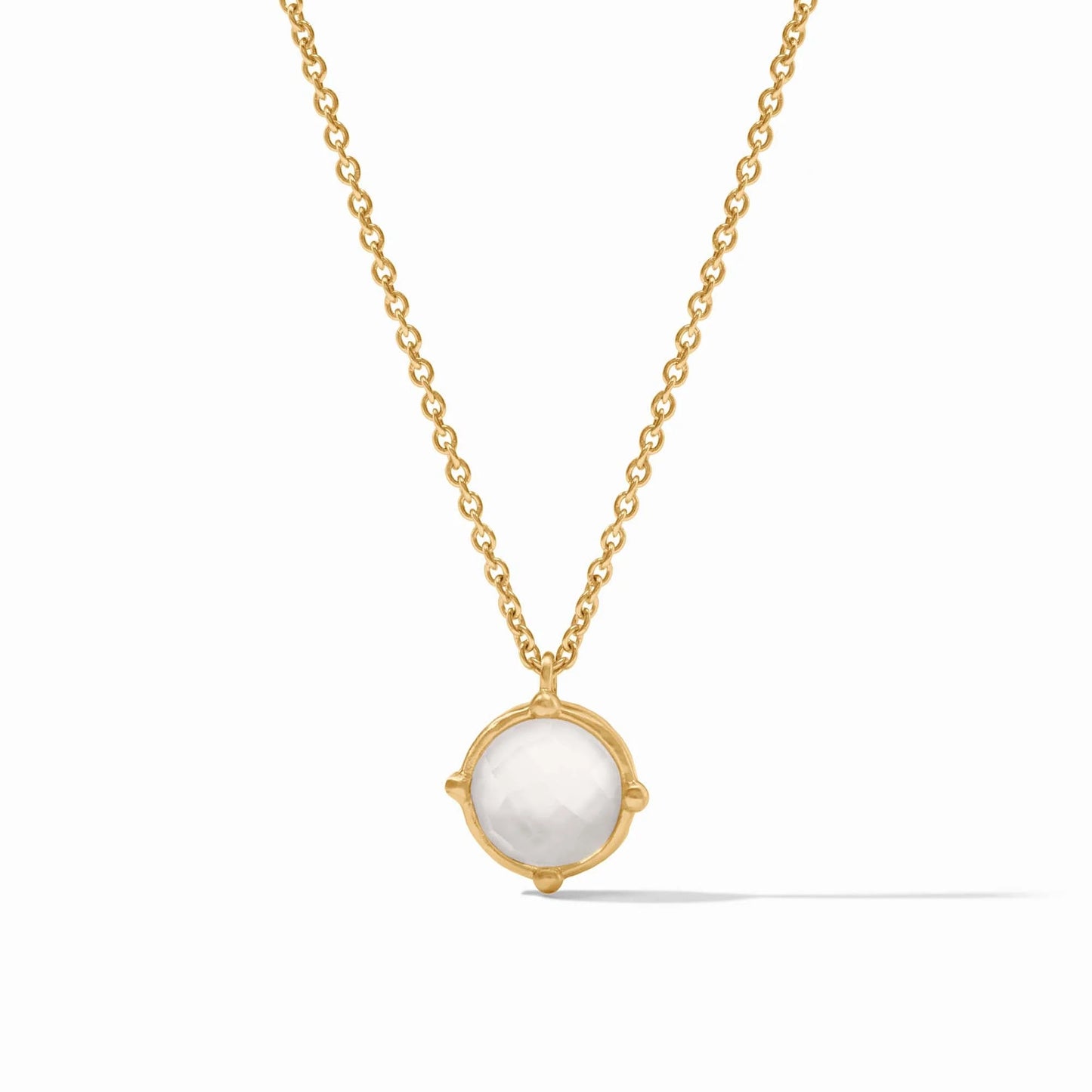 Honeybee Solitaire Necklace-Gold Pearl