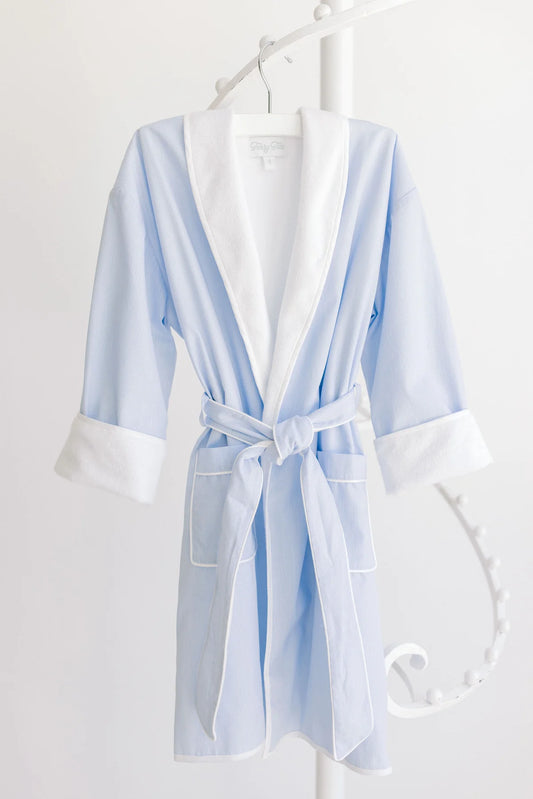 Blue Toddler Robe Stripe