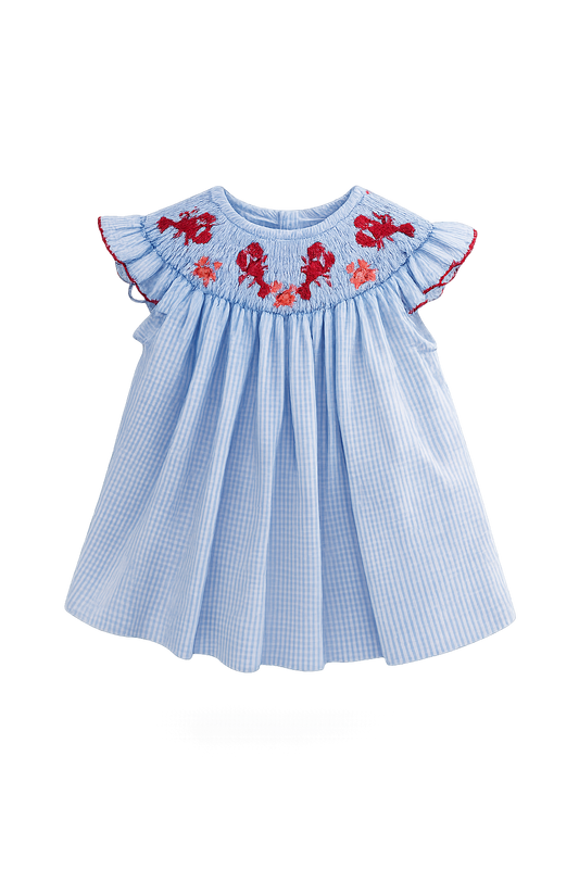 Crawfish Smocked Bishop Bloomer Set