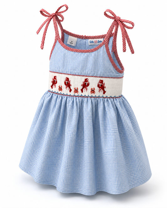 Crawfish Smocked Bishop Sundress