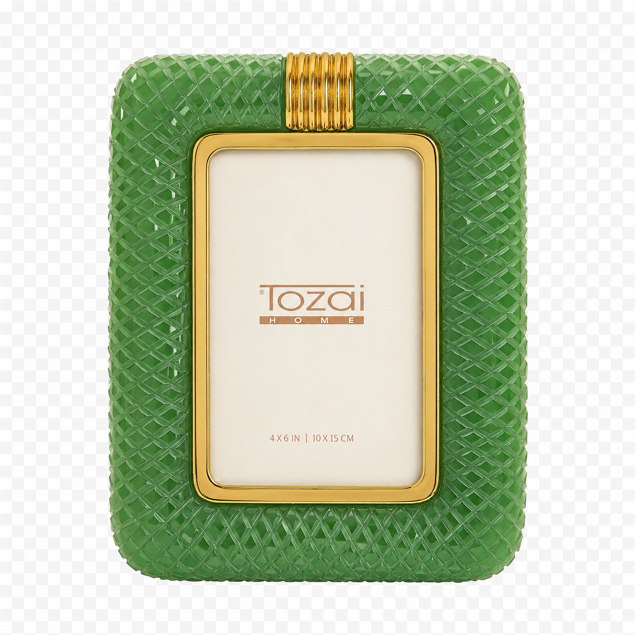 Jade Green and Gold Frame 4x6