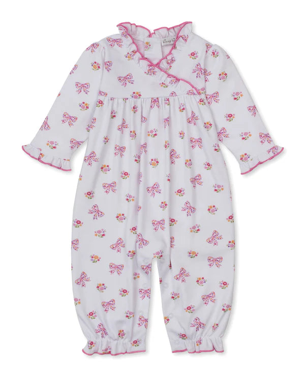 Pink Delicate Blooming Bows Playsuit