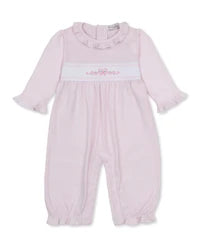 Pink Stripe Classic Treasures Long Playsuit w/Bow